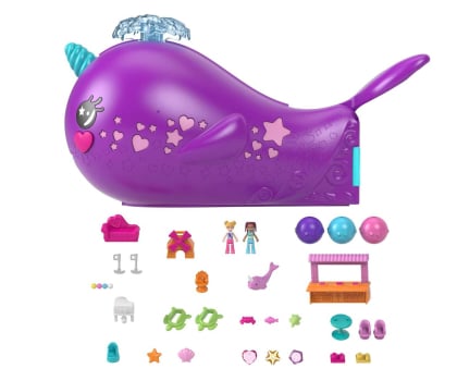 Lalka i akcesoria Mattel Polly Pocket Narwal łódź podwodna
